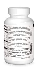 Close-up of orange-flavored chewable Vitamin C tablets