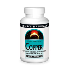 Source Naturals Copper bottle label - 3 mg