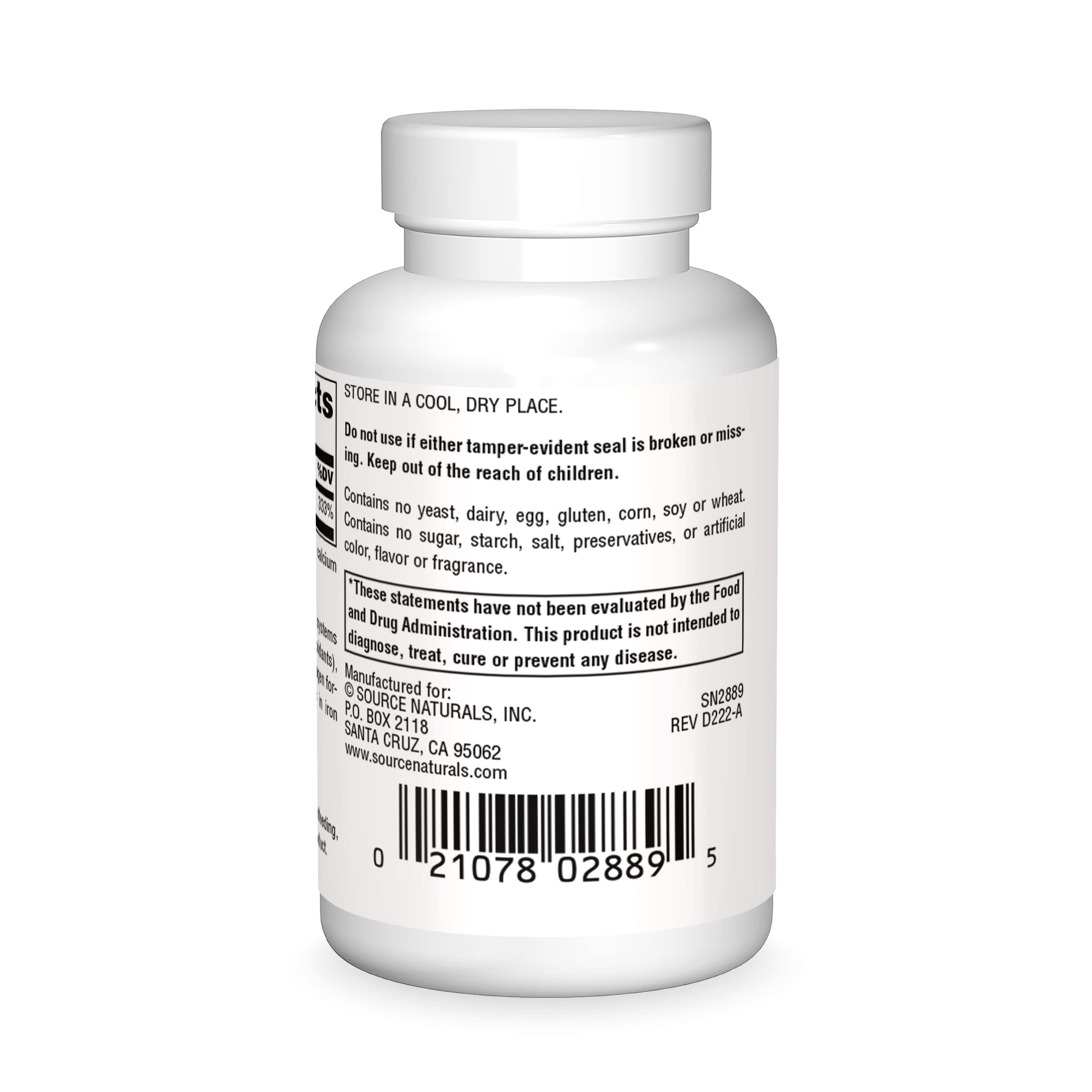 Copper tablets and bottle displayed together