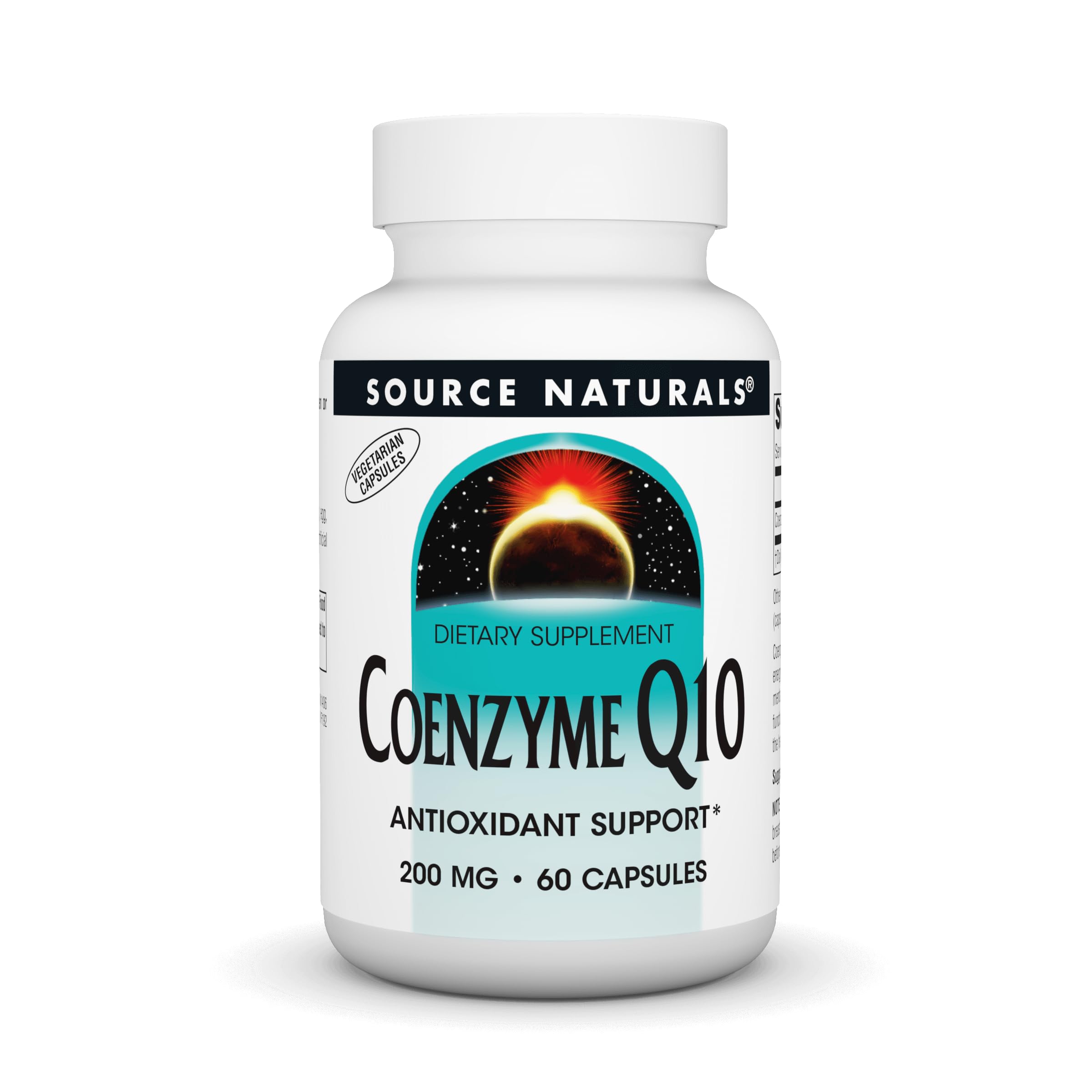 Source Naturals CoQ10 200 mg bottle label