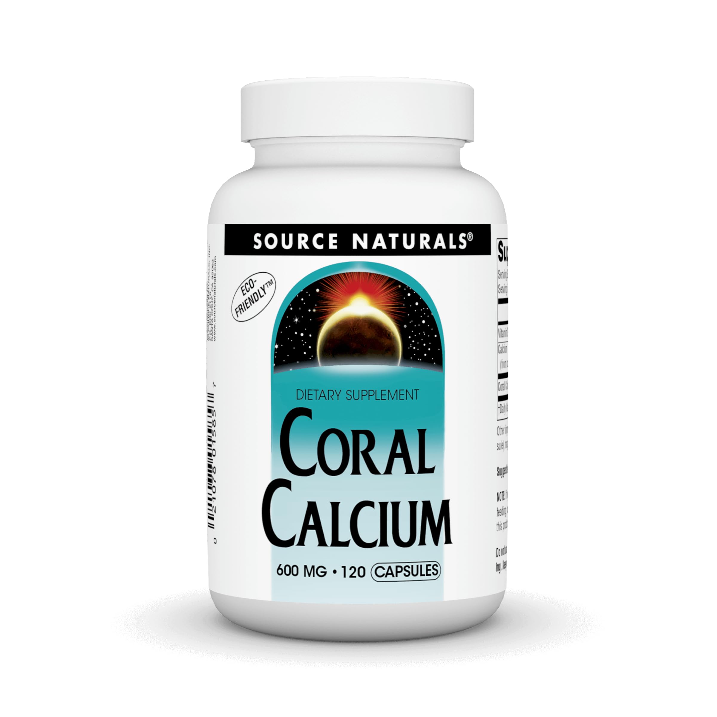 Source Naturals Coral Calcium 600mg bottle label