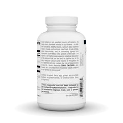 Source Naturals Coral Calcium label close-up highlighting minerals for heart and nerve support