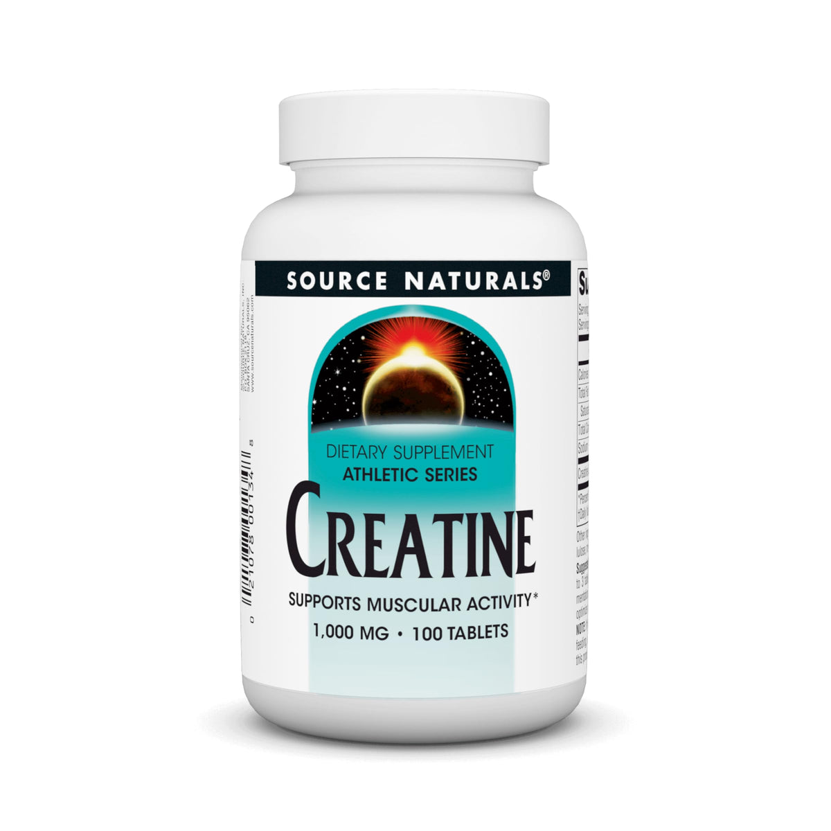 Source Naturals Creatine bottle label