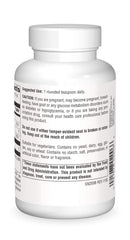 Back view showing supplement facts on Source Naturals D-Ribose 100 g powder
