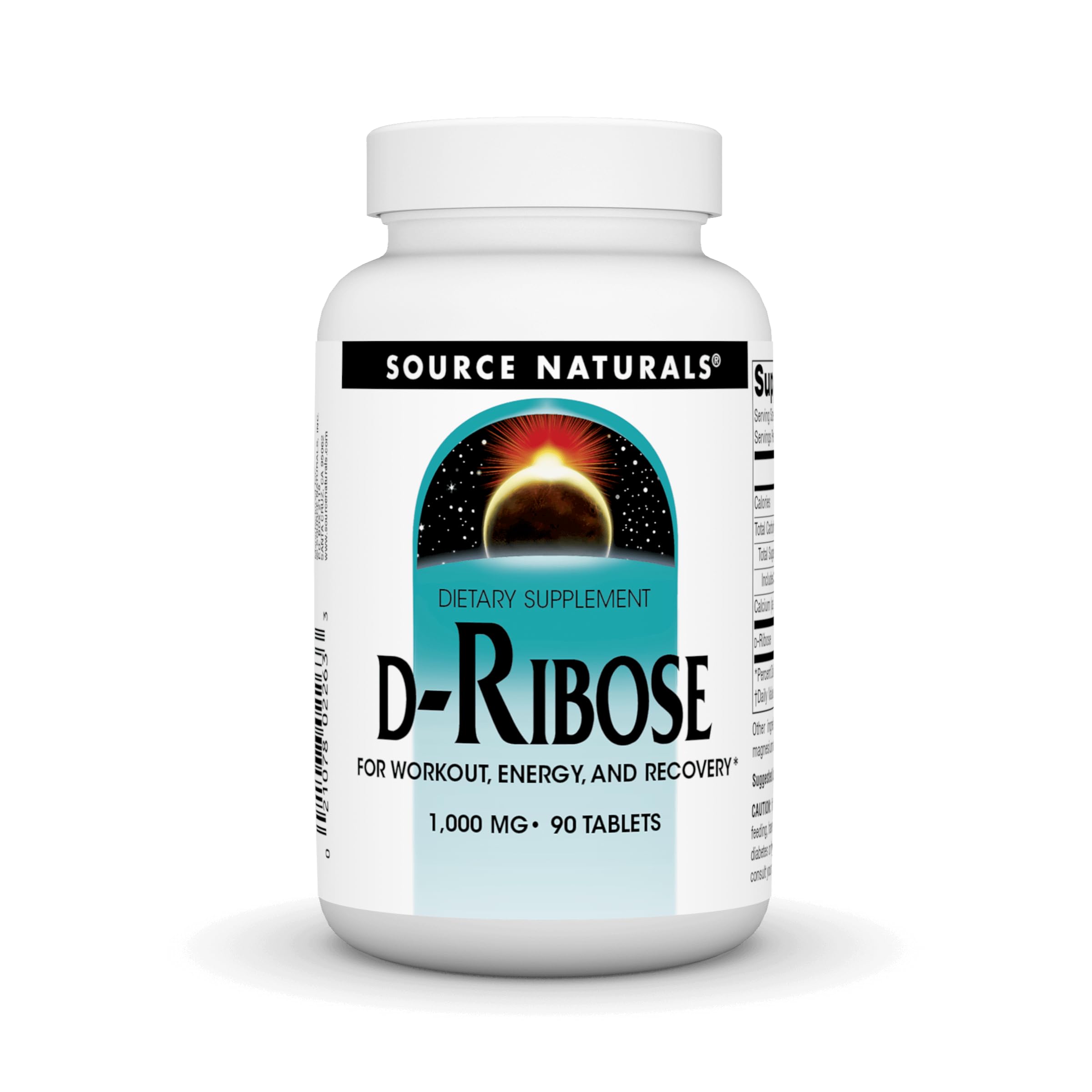 Bottle of Source Naturals D-Ribose 90 tablets