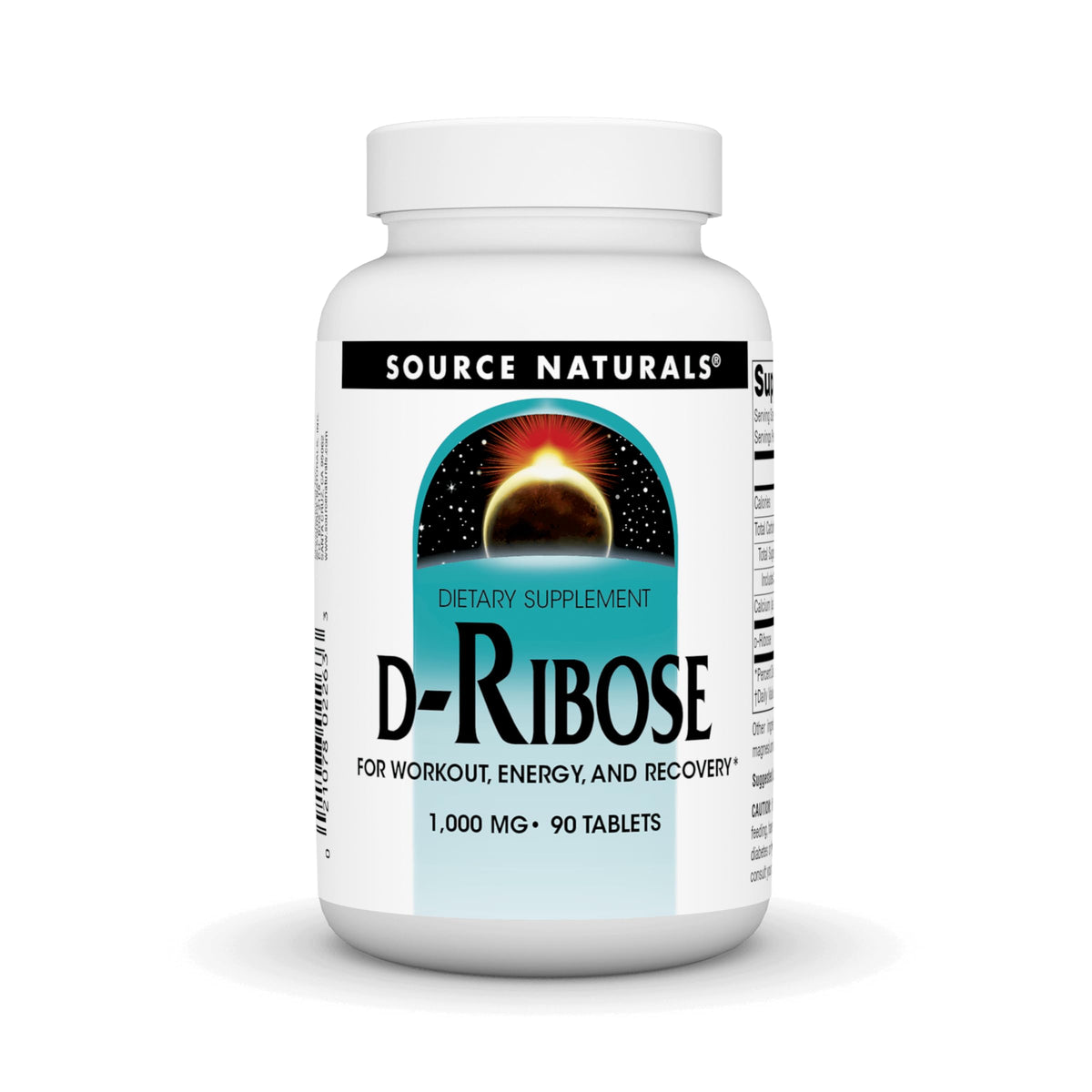 Bottle of Source Naturals D-Ribose 90 tablets