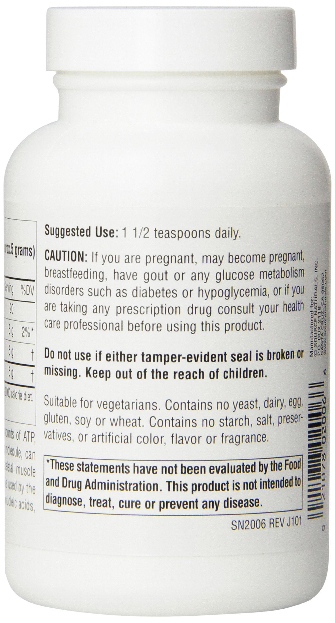 Source Naturals D-Ribose product packaging