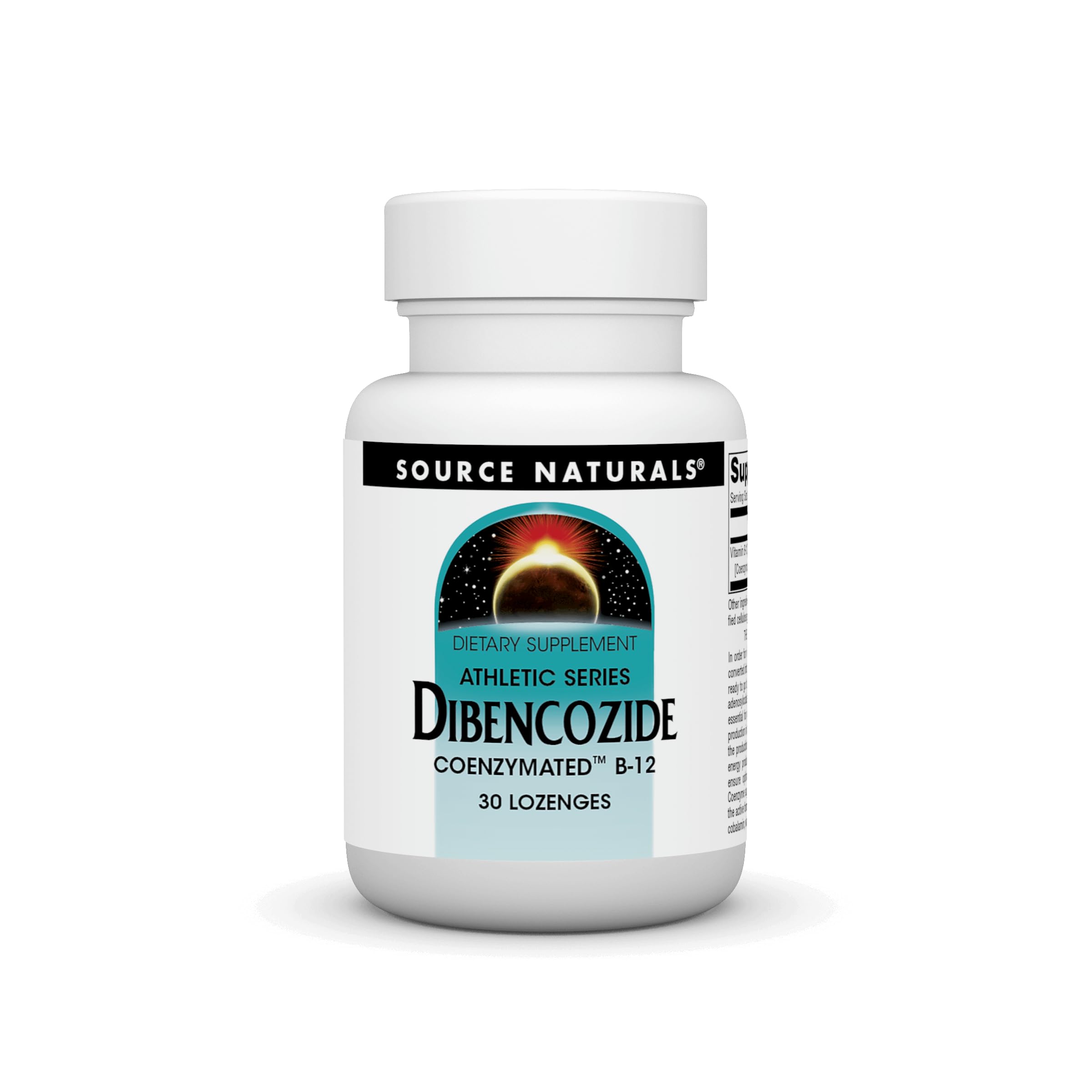 Source Naturals Dibencozide Coenzyme B-12 lozenges bottle and packaging