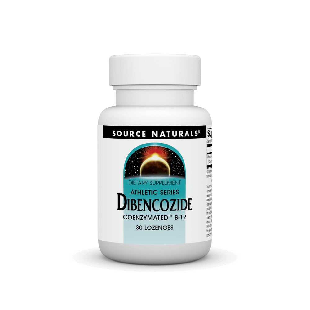 Source Naturals Dibencozide Coenzyme B-12 lozenges bottle and packaging