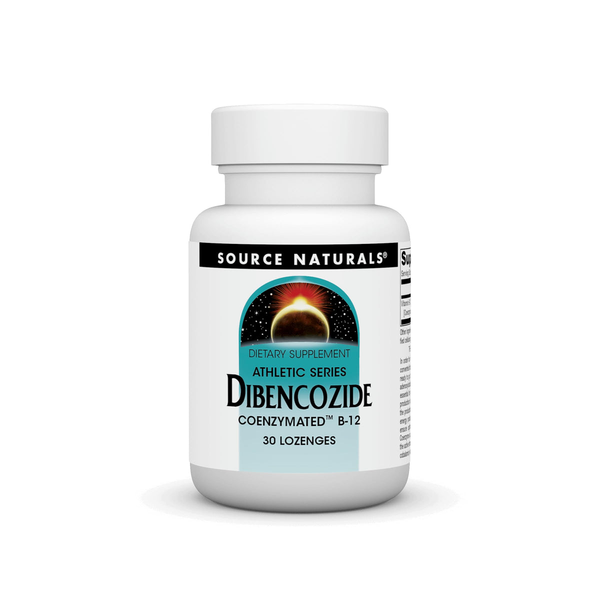 Source Naturals Dibencozide Coenzyme B-12 lozenges bottle and packaging