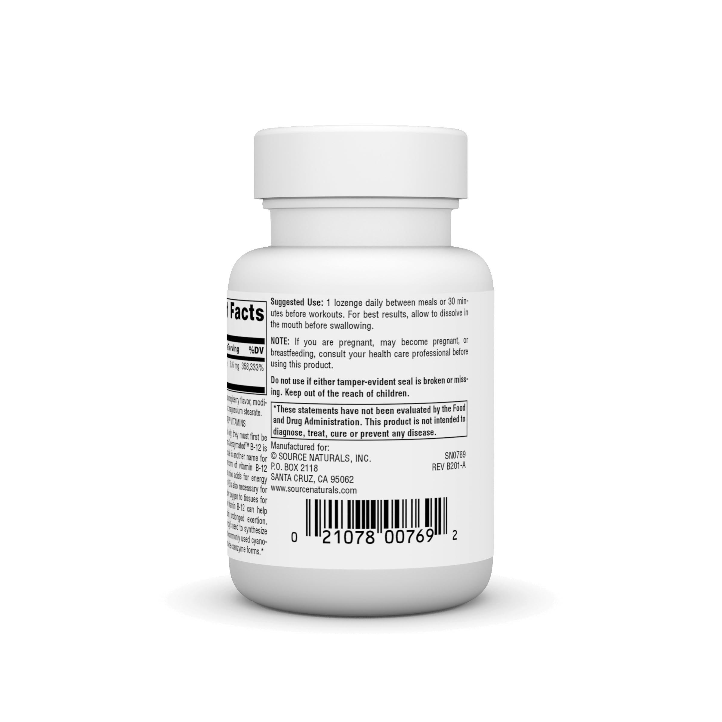 Dissolving B-12 lozenge in mouth