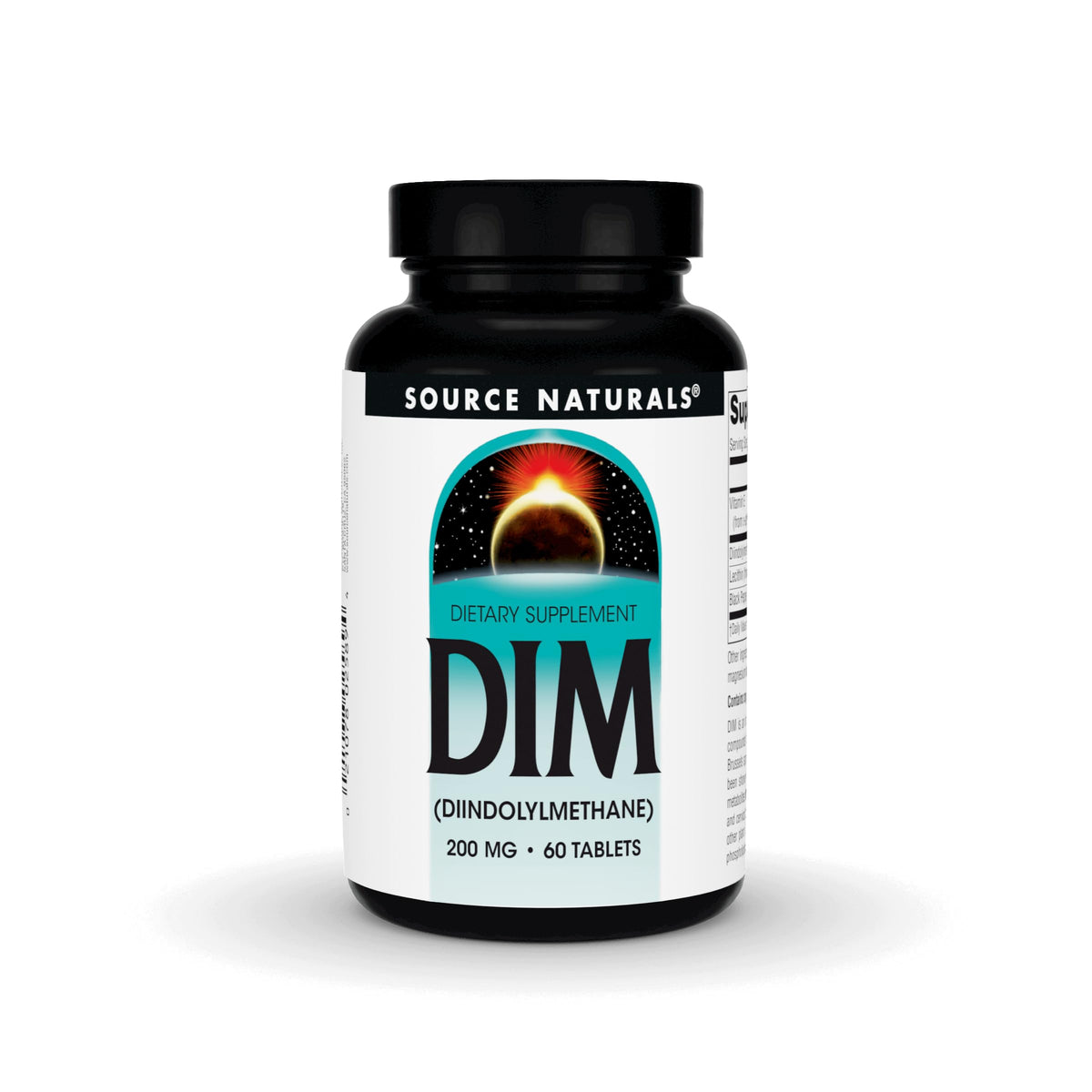 Source Naturals DIM 200mg with BioPerine bottle and 60 tablets