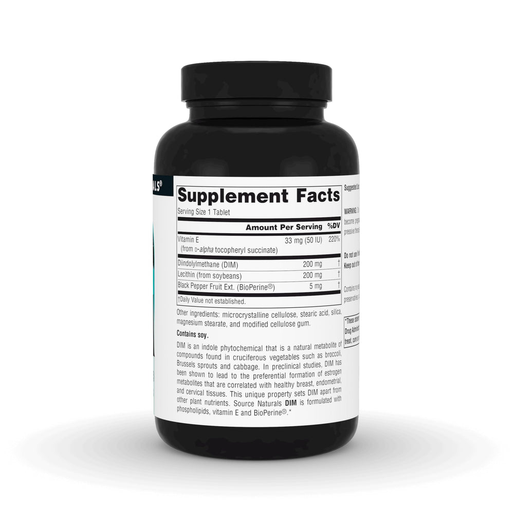 Vegetarian-friendly Source Naturals DIM formulation