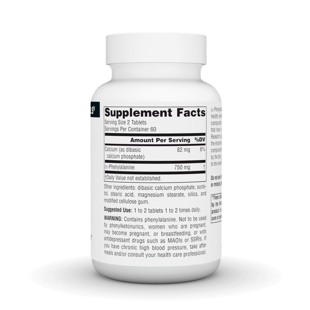 DL-Phenylalanine tablet close-up