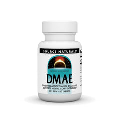 Source Naturals DMAE bottle front with label