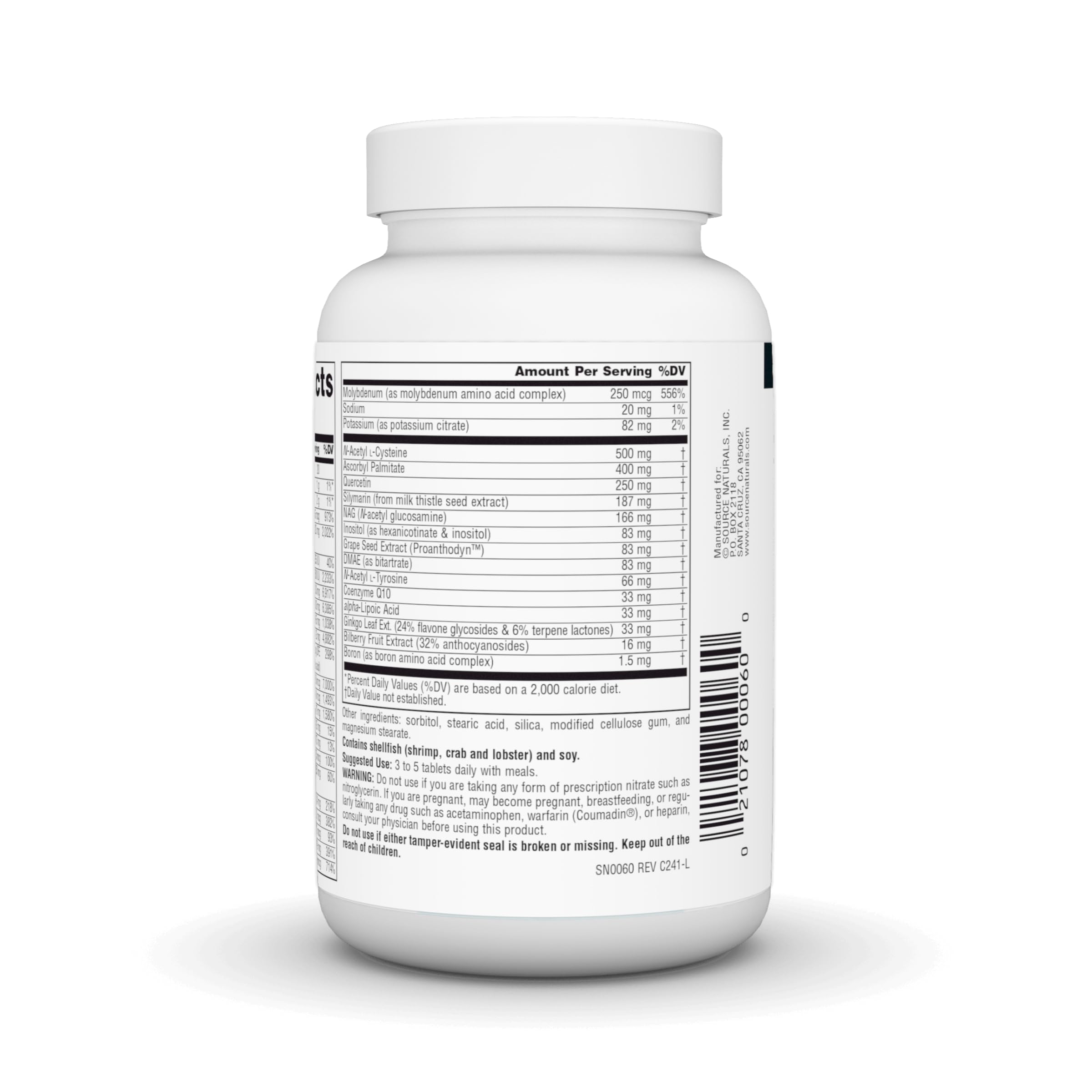 Elan Vital Multiple serving: 3 to 5 tablets daily