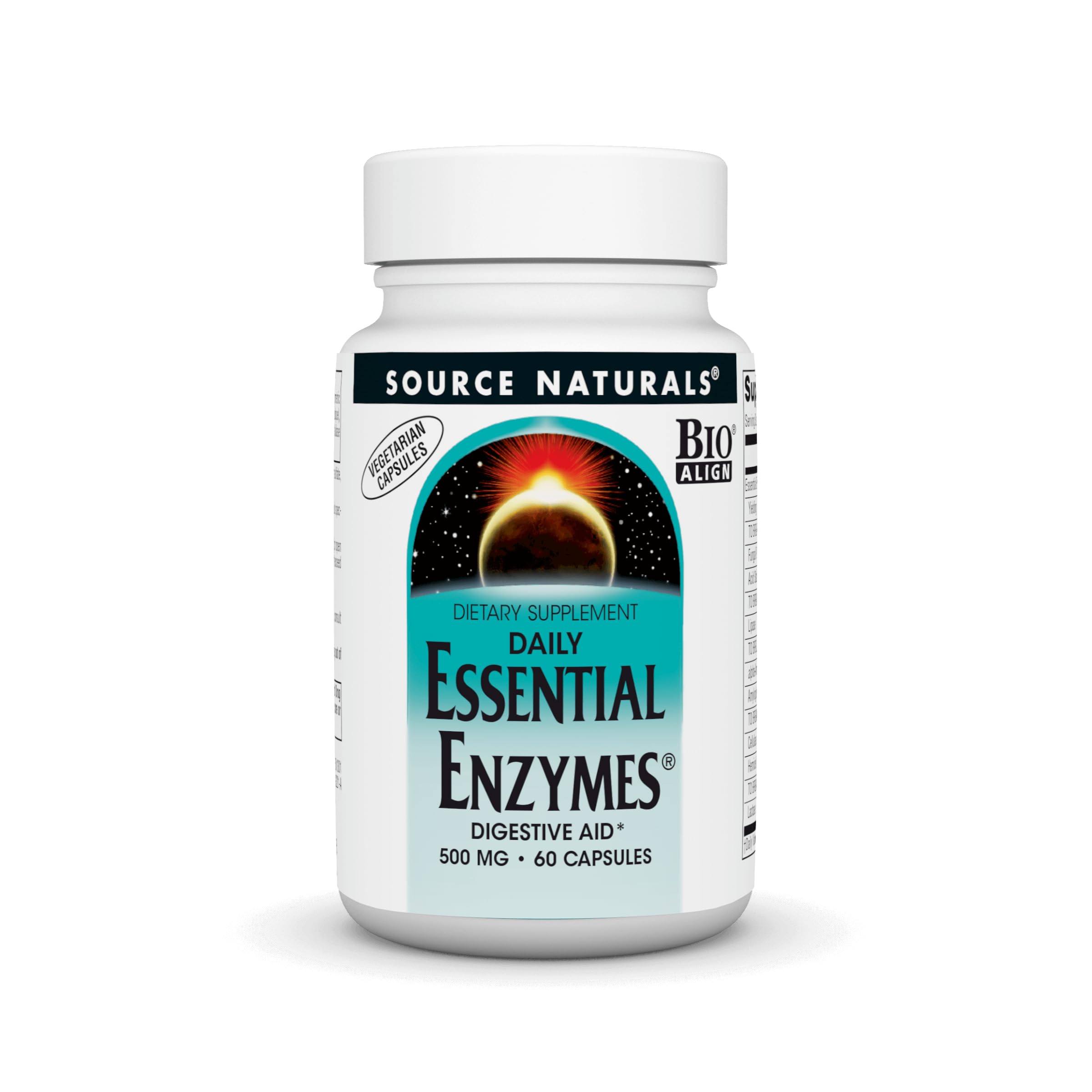 Source Naturals Essential Enzymes 500mg Bio-Aligned Multi-Enzyme Supplement - Hero Image