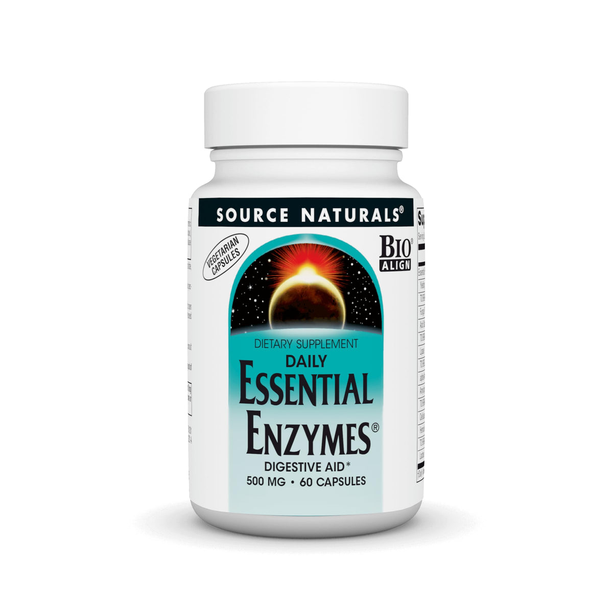 Source Naturals Essential Enzymes 500mg Bio-Aligned Multi-Enzyme Supplement - Hero Image