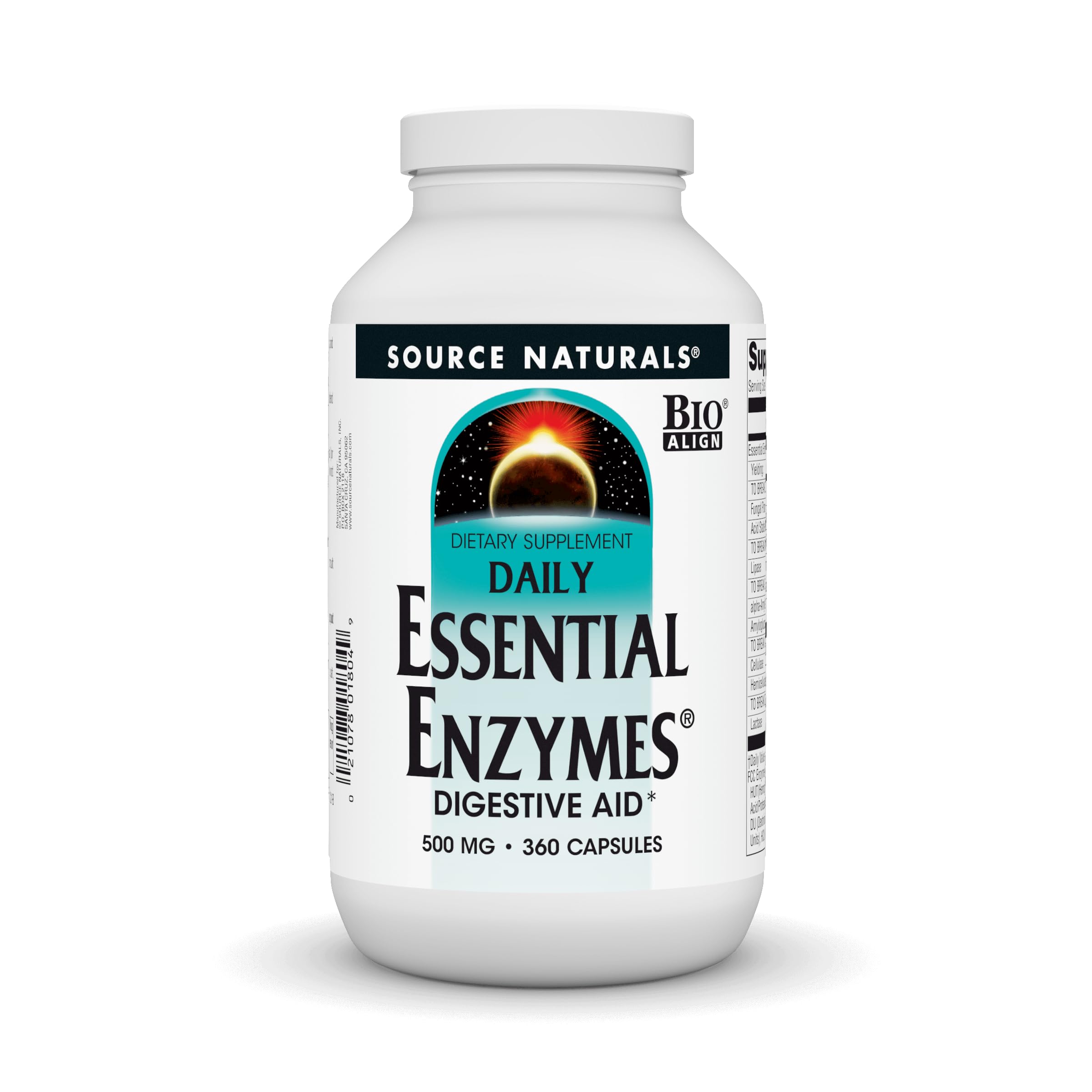 Source Naturals Essential Enzymes 500mg bottle