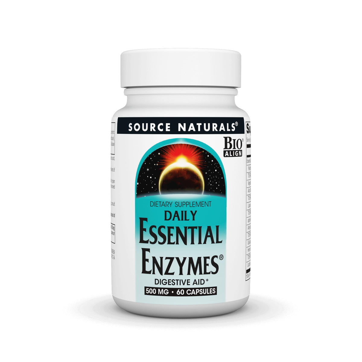 Source Naturals Essential Enzymes 500mg bottle – hero image
