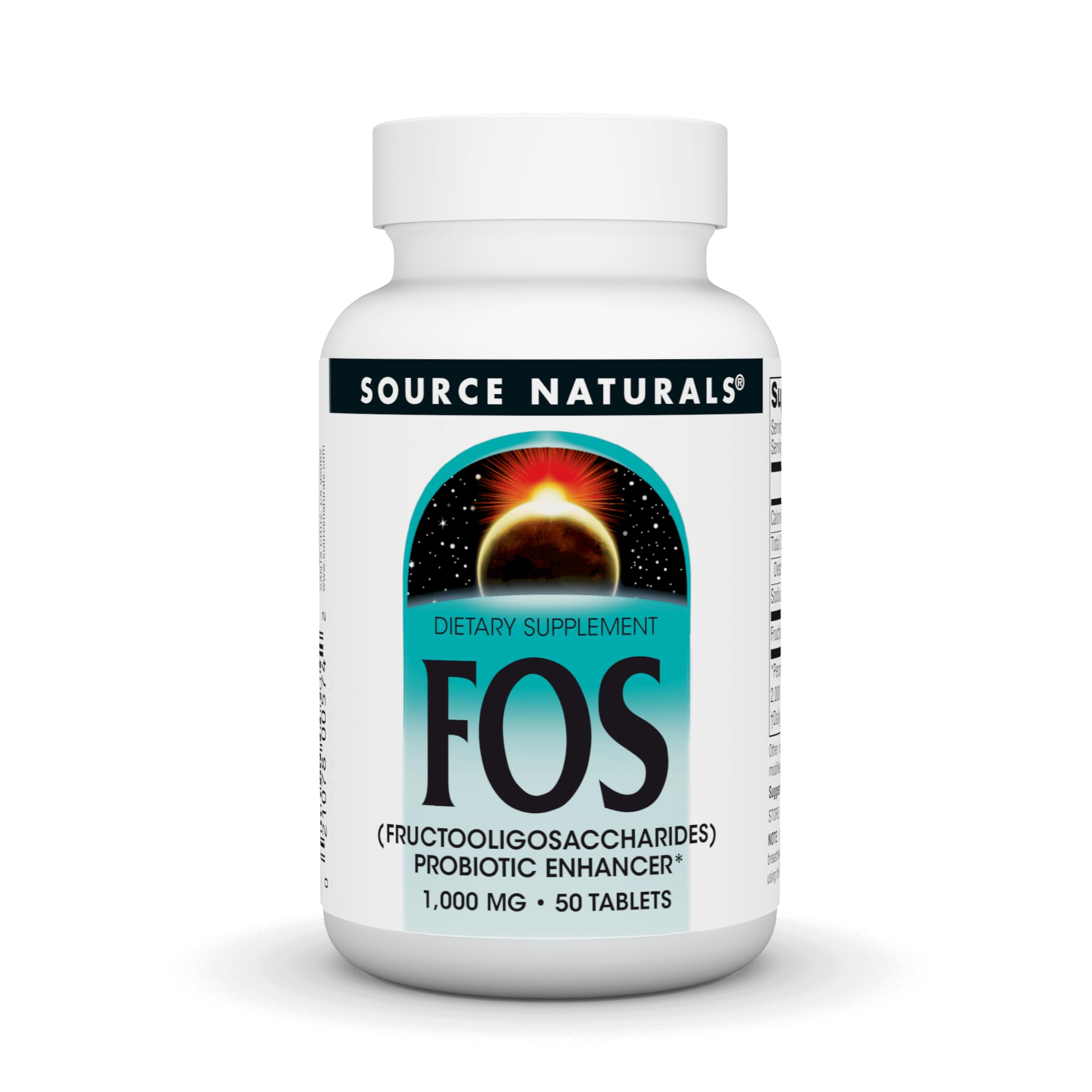 Source Naturals FOS 1000 mg bottle front view