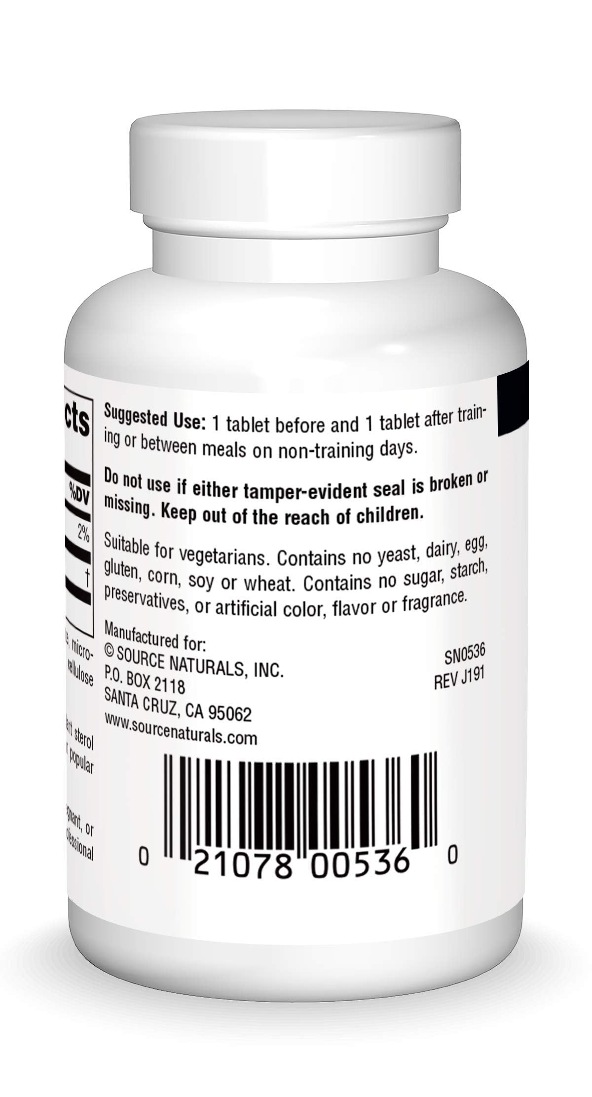 Source Naturals Gamma Oryzanol bottle and label
