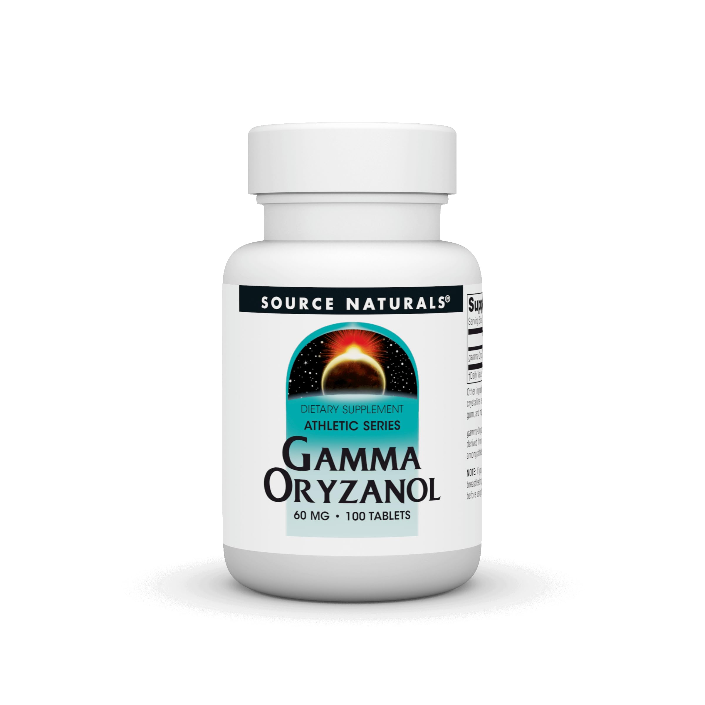 Source Naturals Gamma Oryzanol 60 mg Athletic Series bottle - 100 tablets
