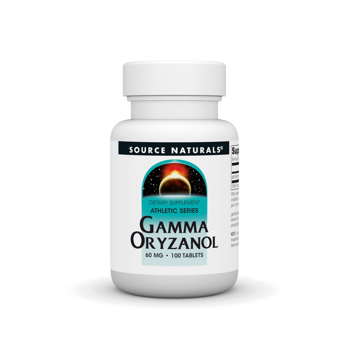 Source Naturals Gamma Oryzanol 60 mg Athletic Series bottle - 100 tablets