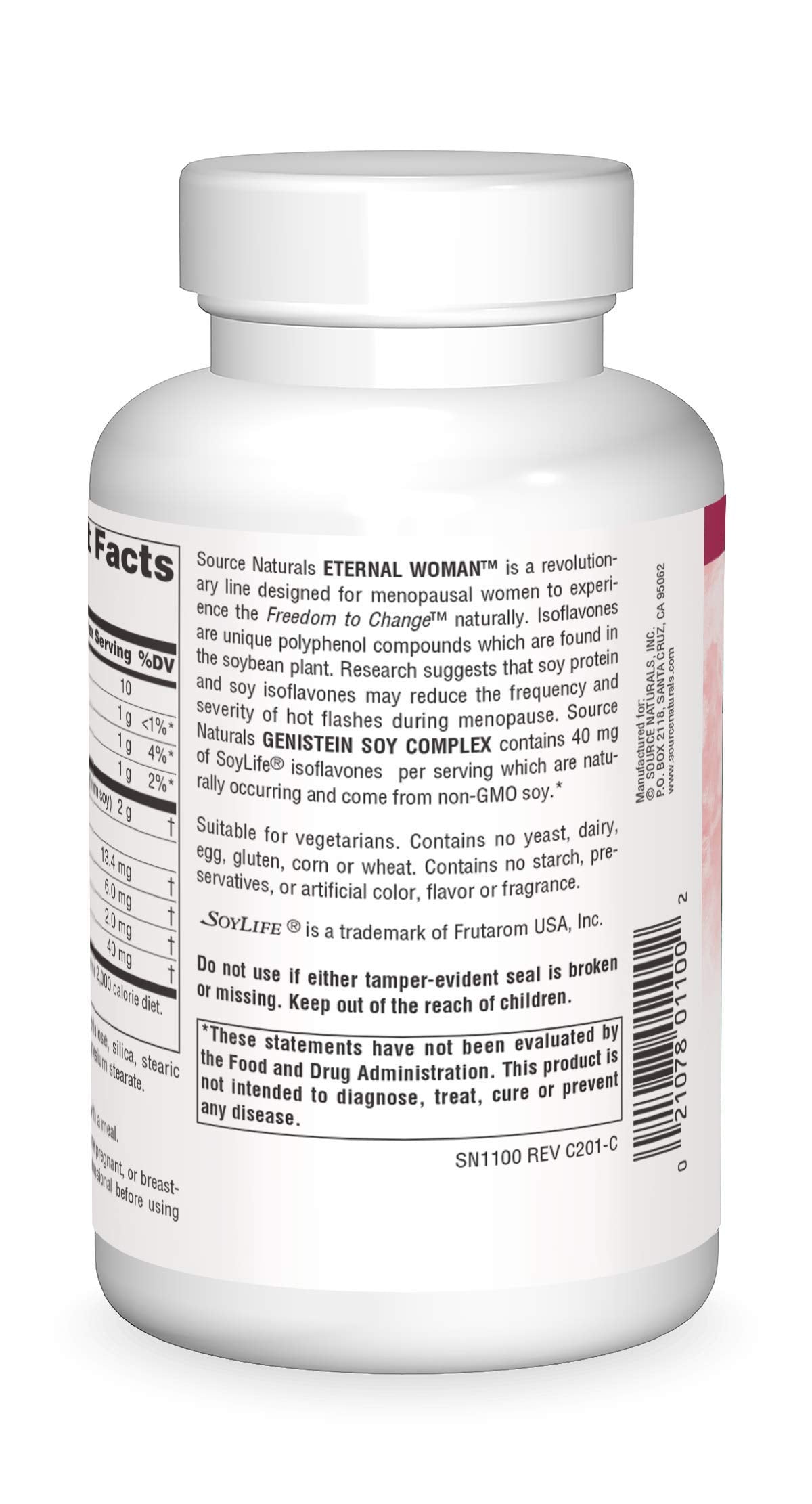 Close-up of Genistein 1000 mg Eternal Woman tablets