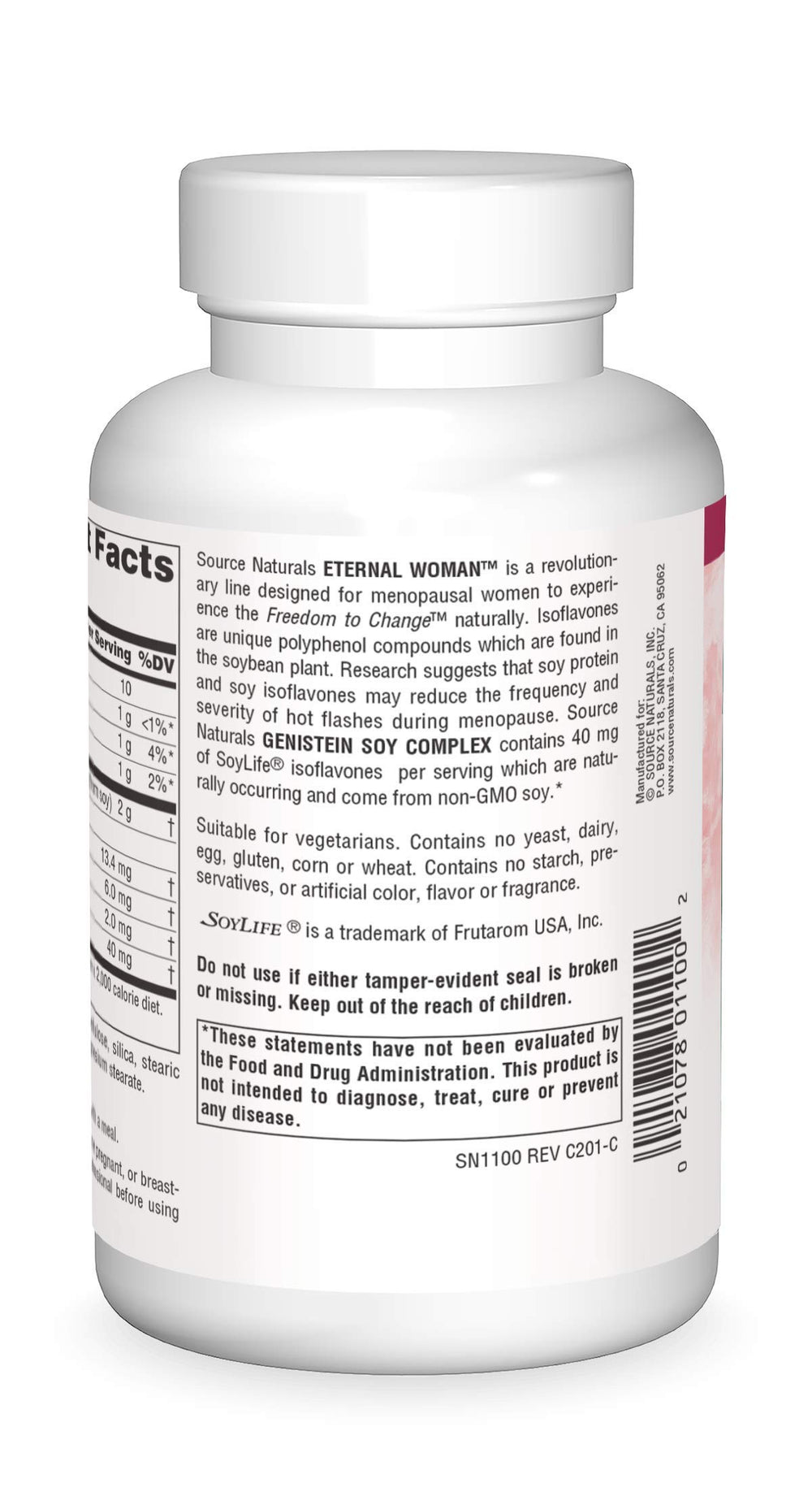Close-up of Genistein 1000 mg Eternal Woman tablets
