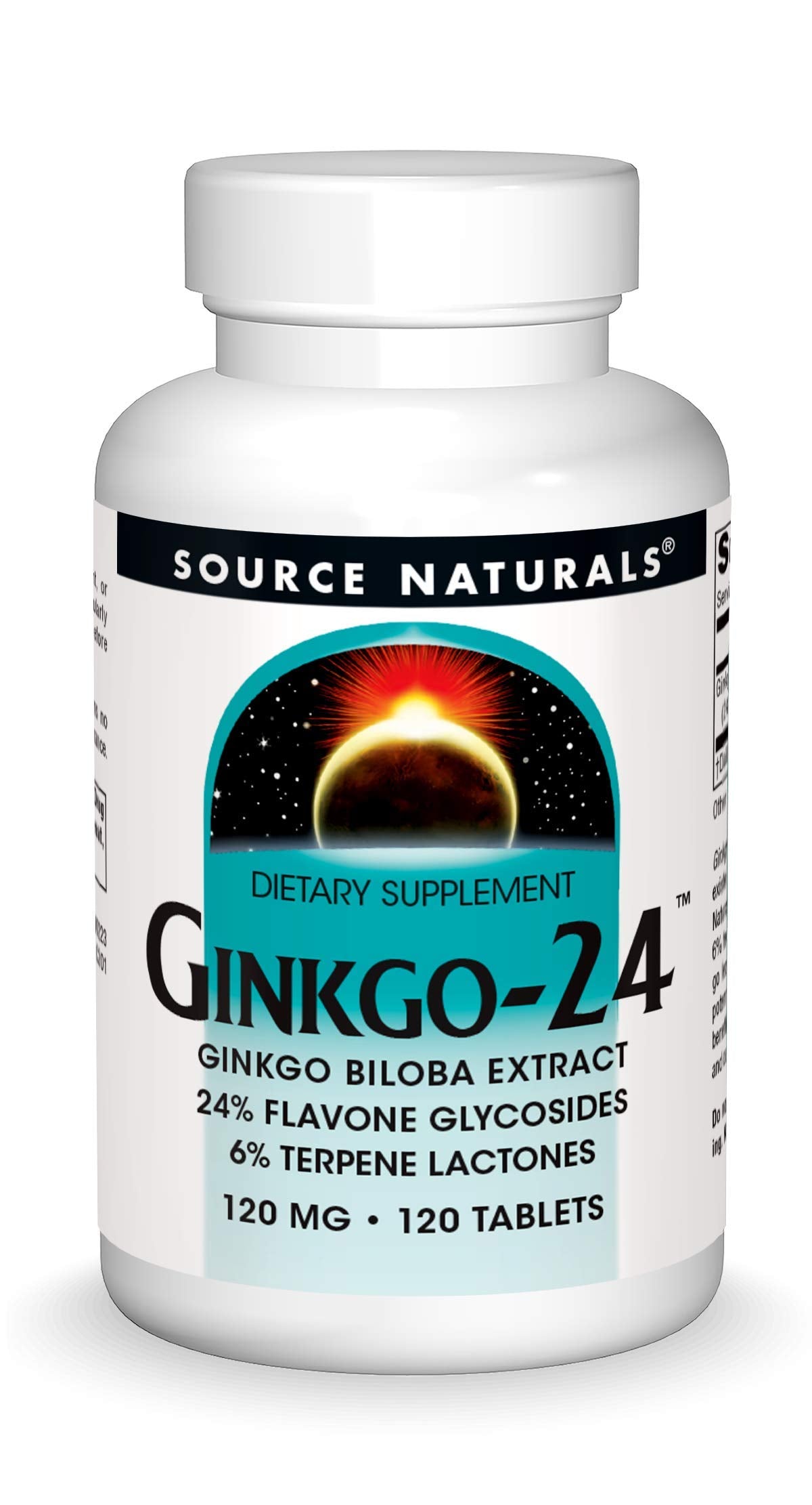 Source Naturals Ginkgo-24 bottle with 120 tablets