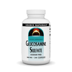 Bottle label for Source Naturals Glucosamine Sulfate 500 mg