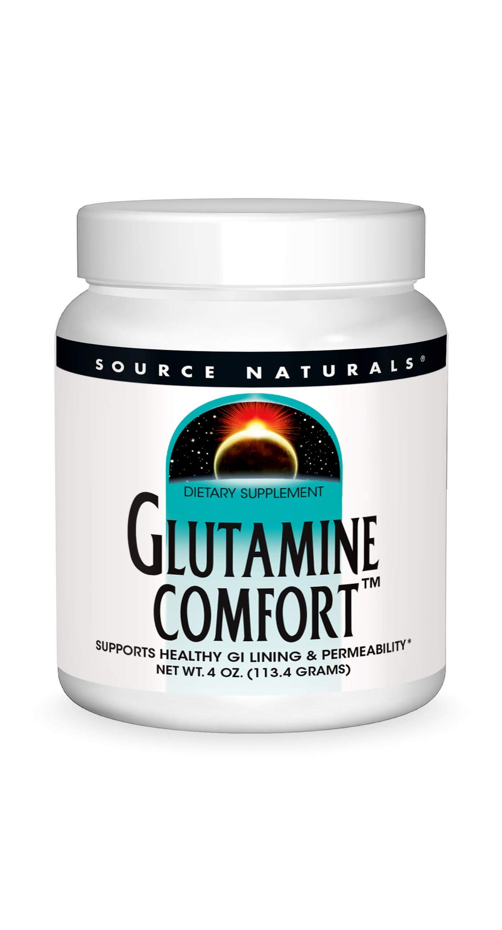Source Naturals Glutamine Comfort 4 oz powder packaging