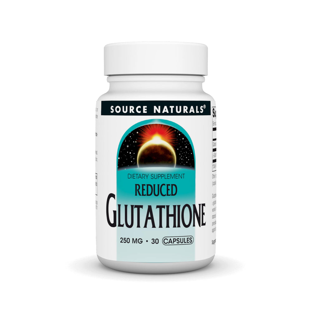 Source Naturals Glutathione 250mg bottle with 30 capsules label