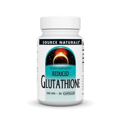 Source Naturals Glutathione 250mg bottle with 30 capsules label