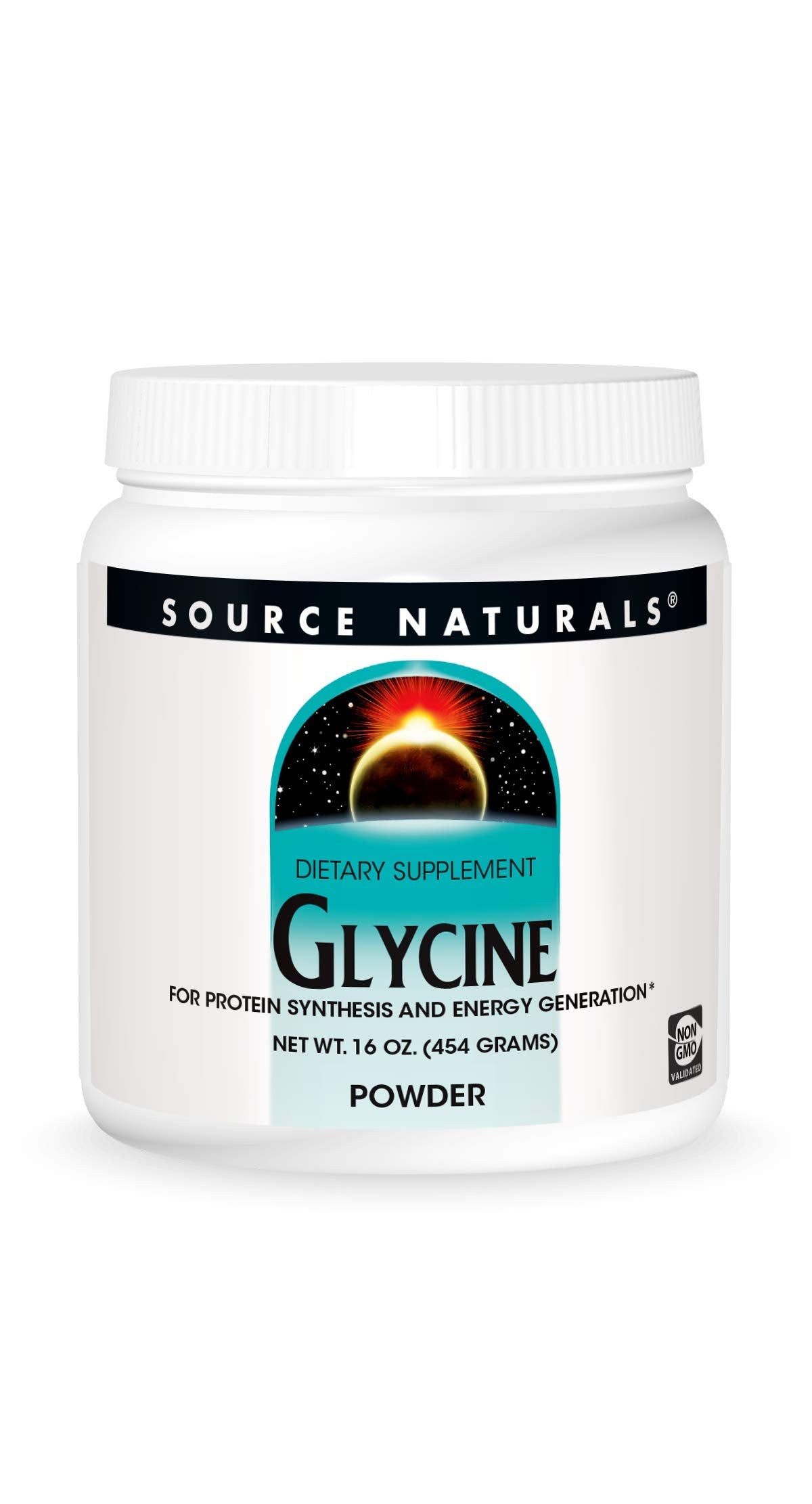 Source Naturals Glycine Powder 454 g front label