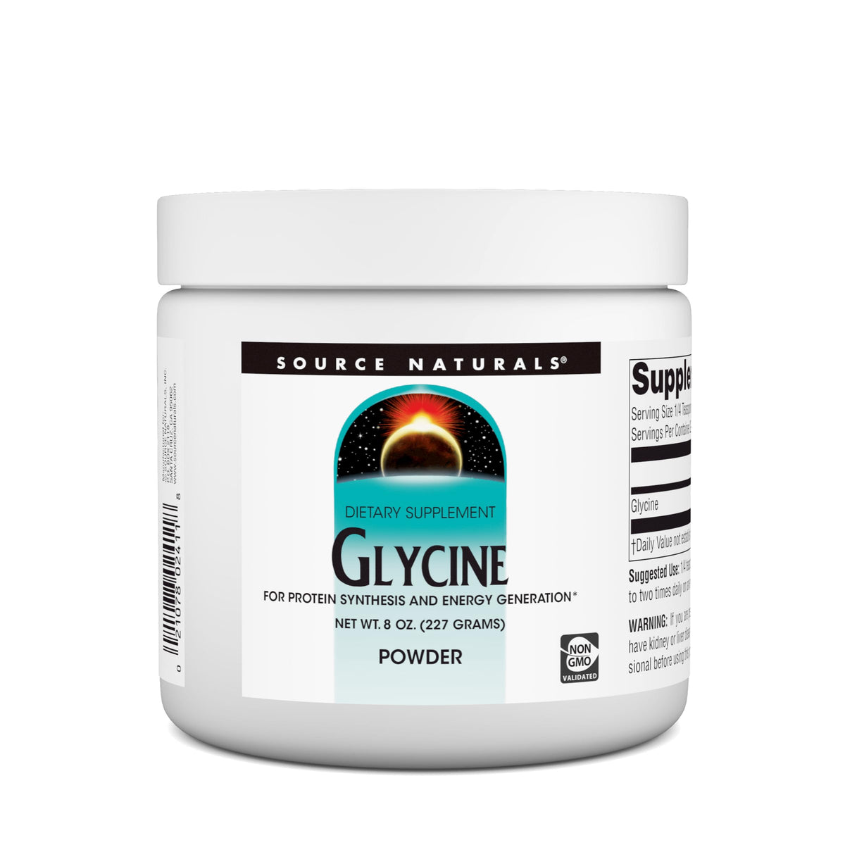 Source Naturals Glycine Powder 8 oz front view