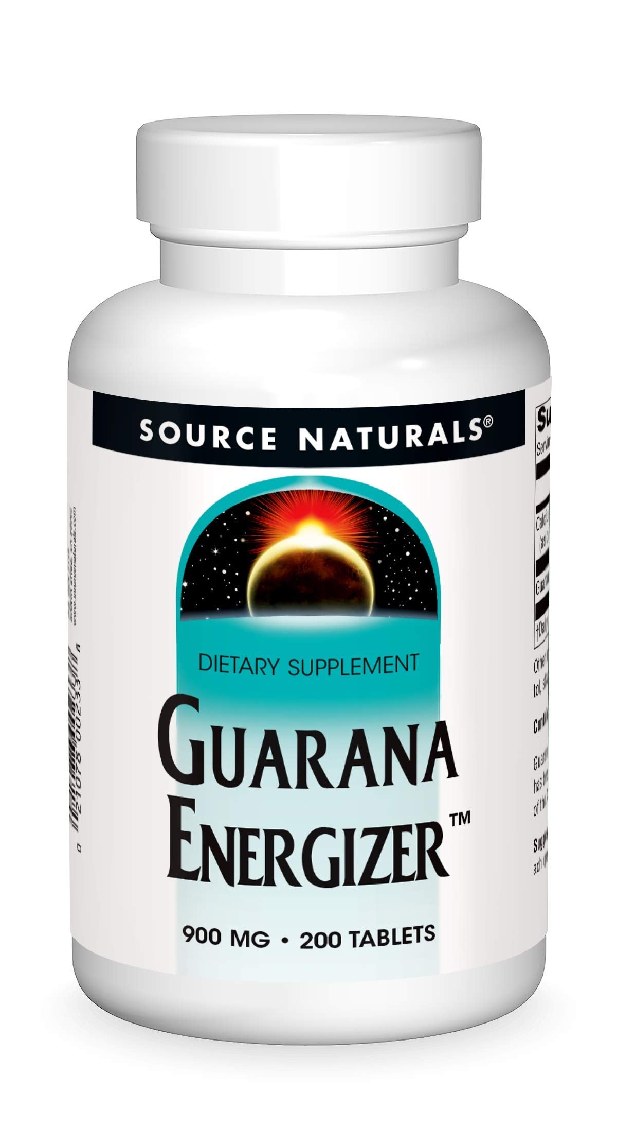Source Naturals Guarana Energizer bottle front for daily natural energy support.