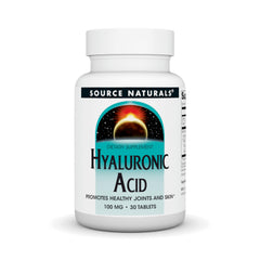 Source Naturals Hyaluronic Acid 100mg bottle on white background