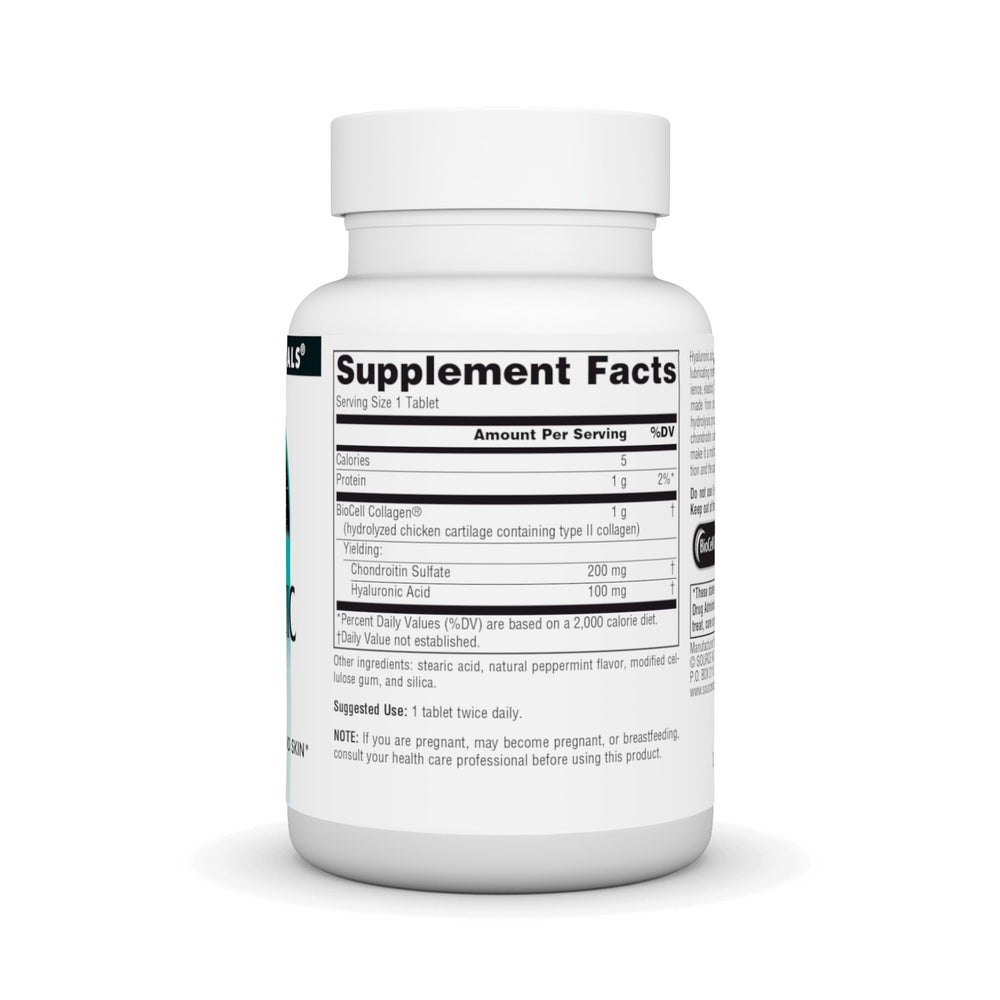 Close-up of Hyaluronic Acid bottle label