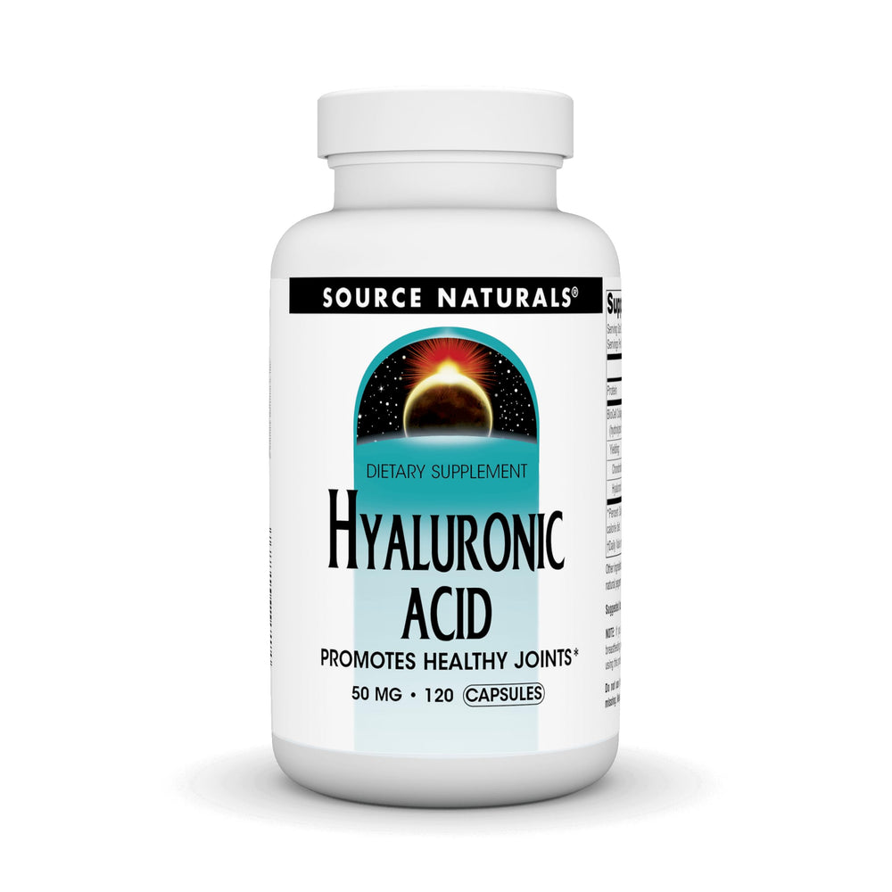 Bottle label for Source Naturals Hyaluronic Acid