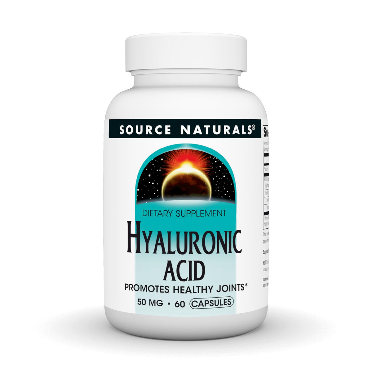 Bottle of Source Naturals Hyaluronic Acid 50mg 30 capsules