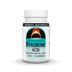 Bottle label of Source Naturals Hyaluronic Acid 50mg 60 capsules