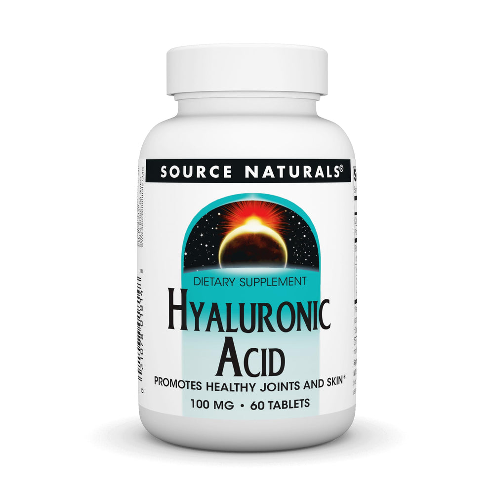 Bottle of Source Naturals Hyaluronic Acid 100 mg, 60 tablets