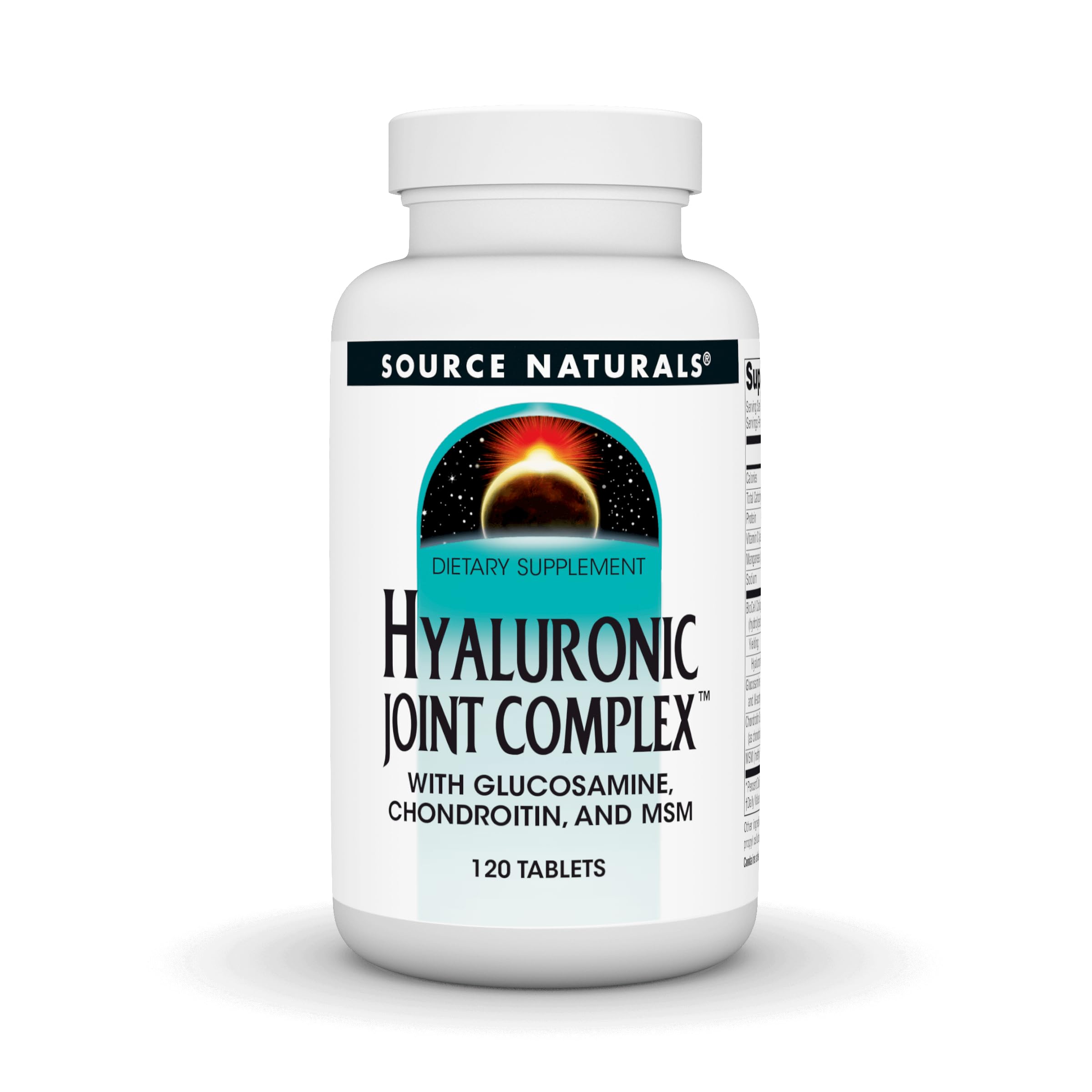 Source Naturals Hyaluronic Joint Complex bottle with 120 tablets