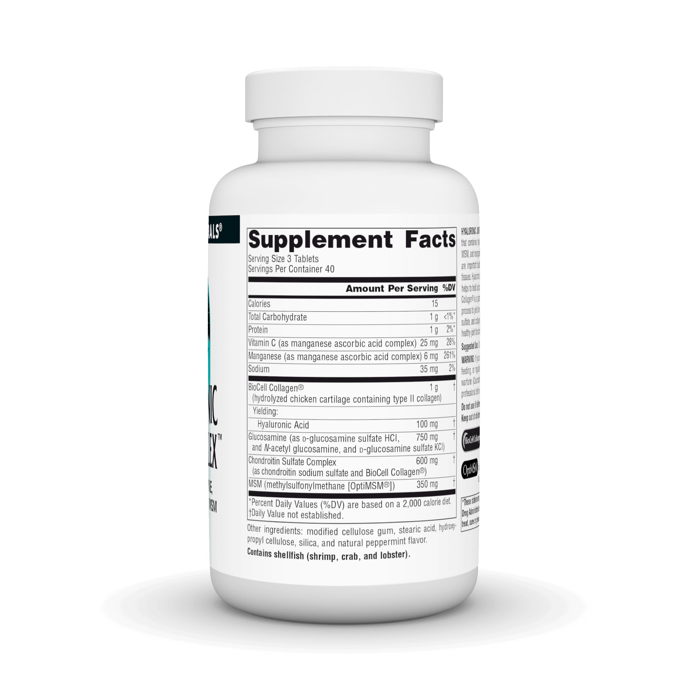 Close-up of Hyaluronic Joint Complex label