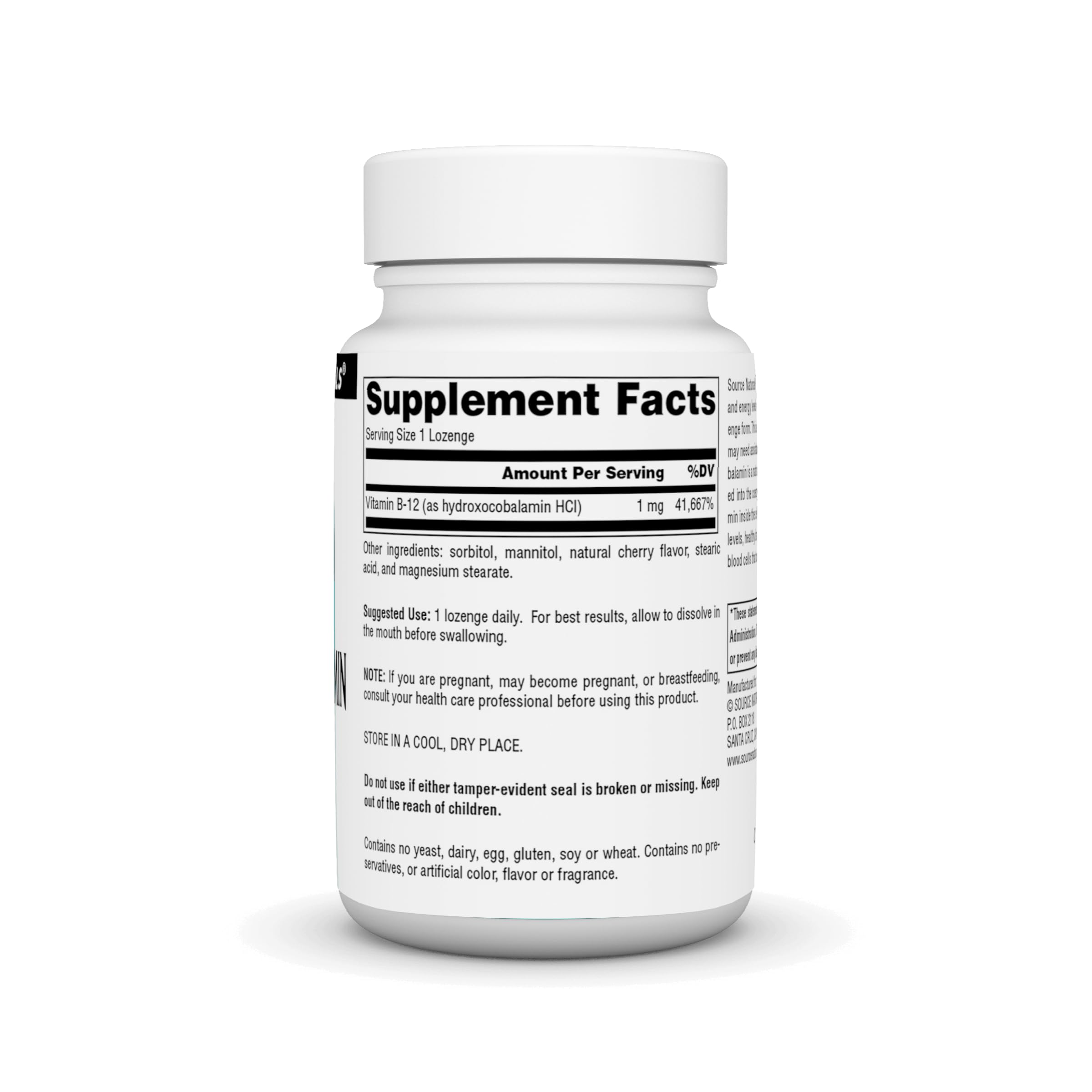 Cherry flavored lozenges in a blister pack