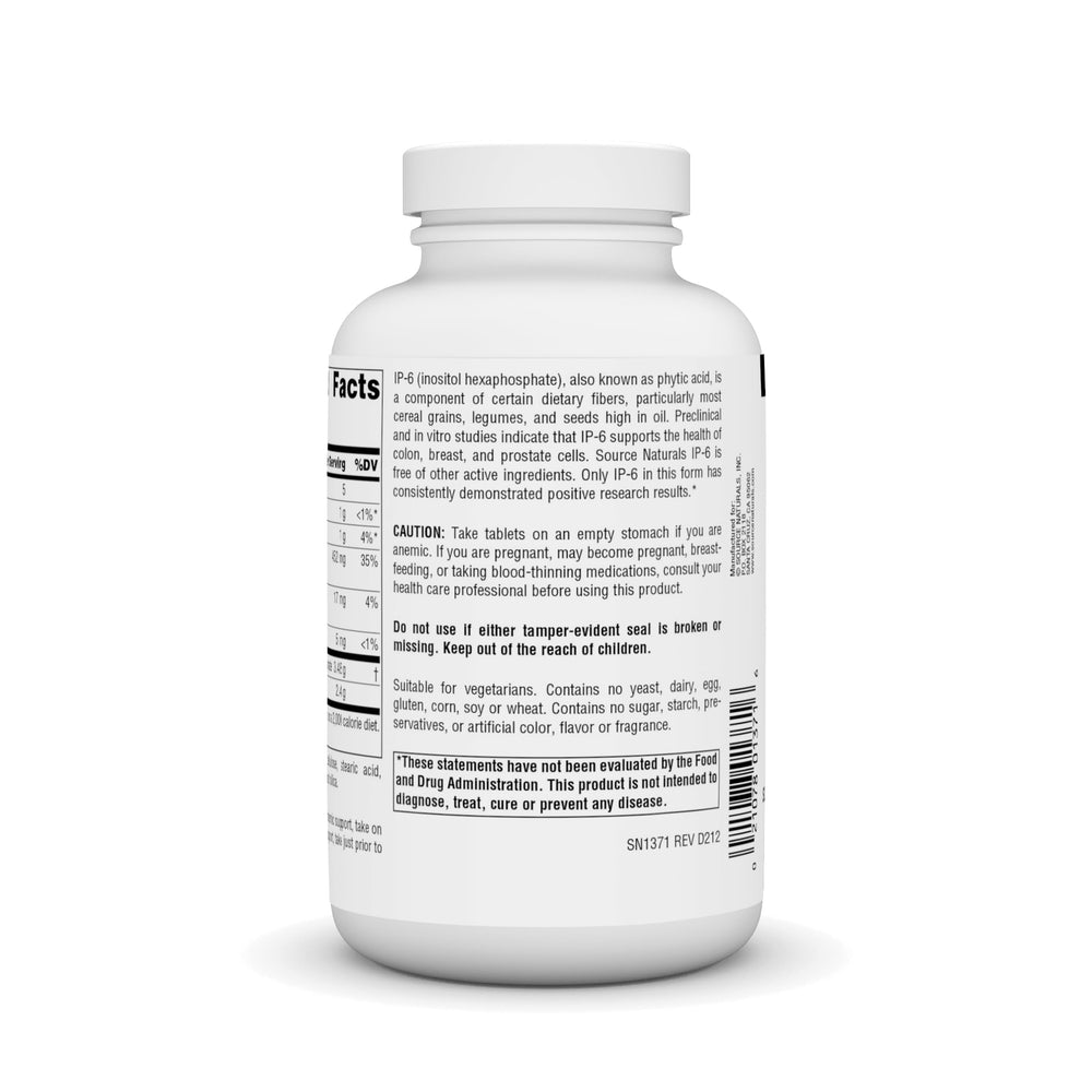 Vegetarian Source Naturals IP-6 Tablet packaging