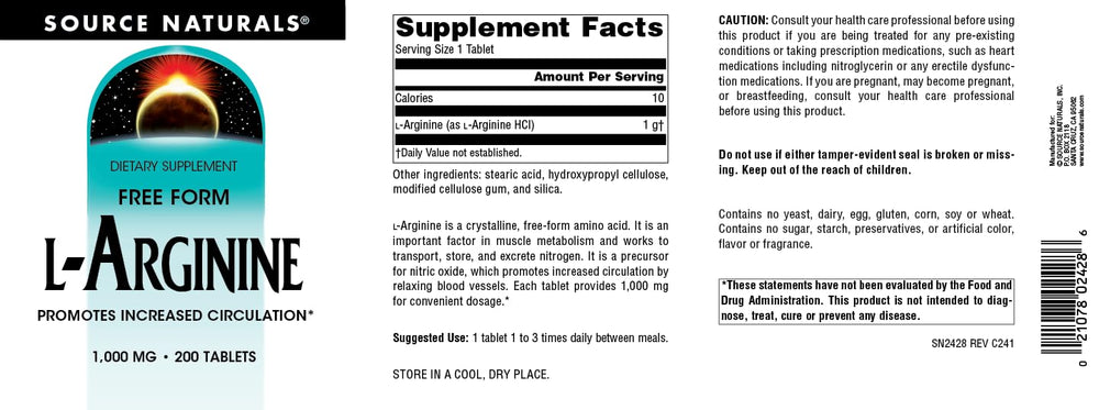 Allergen and ingredient information showing no yeast, dairy, egg, gluten, corn, soy or wheat