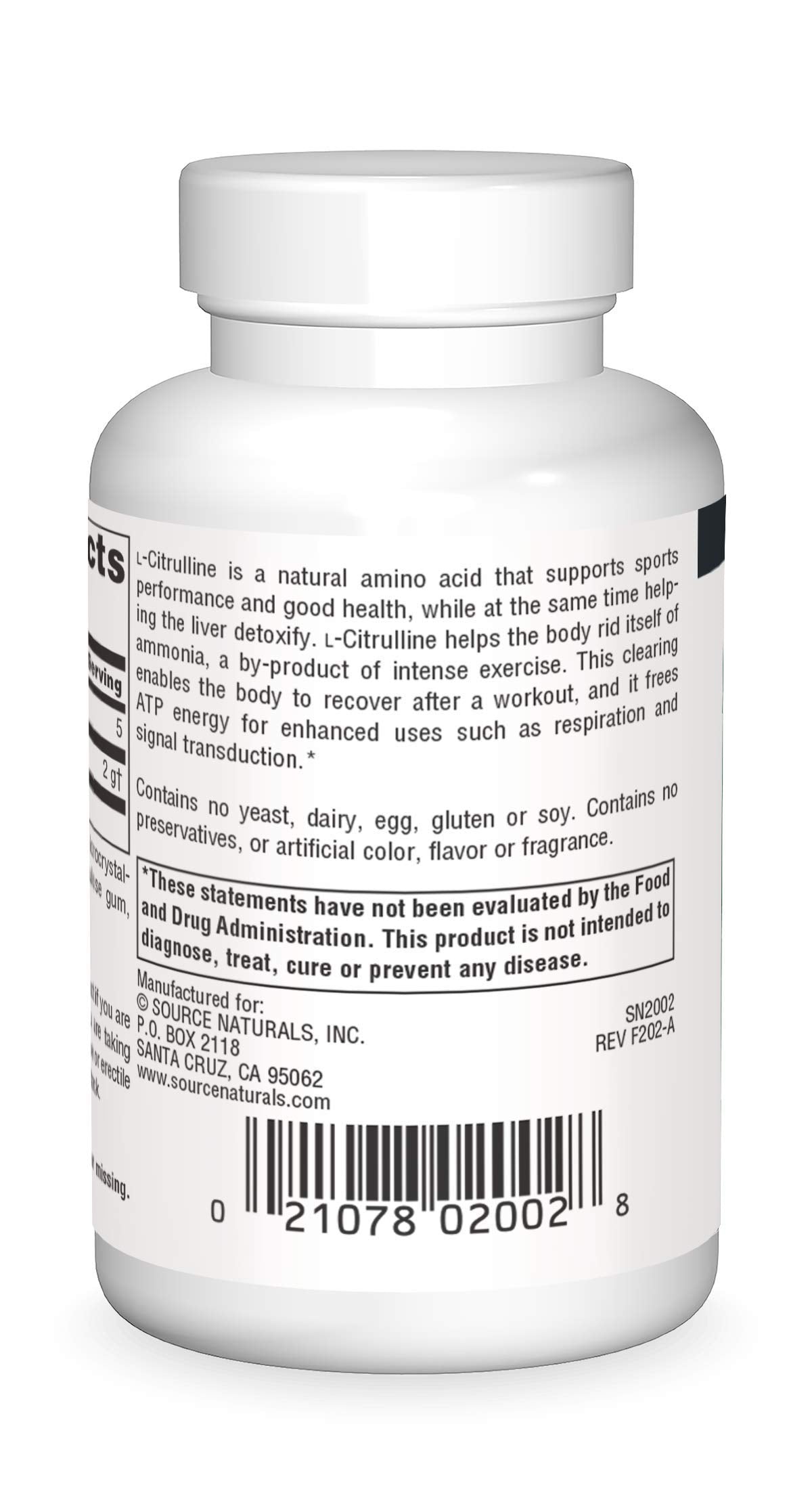 L-Citrulline 1000 mg tablets on white background